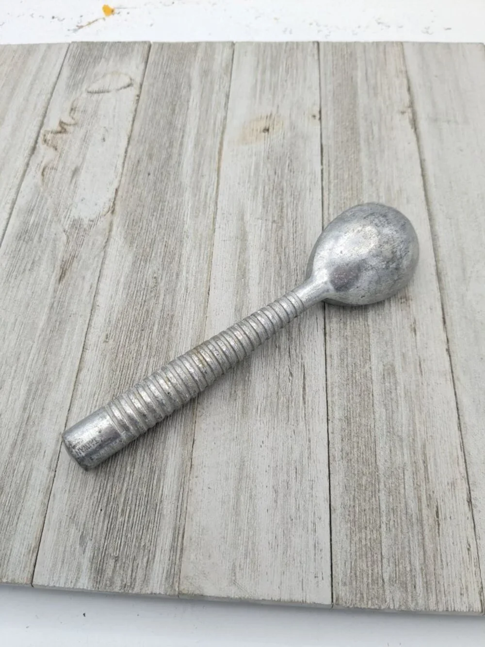 Metal Ice Cream Scoop Vintage Metal Ribbed 6 3/4